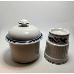 Vtg Dansk Bistro Christianshavn Sugar Bowl Bonus Dansk Hurricane Candle Base